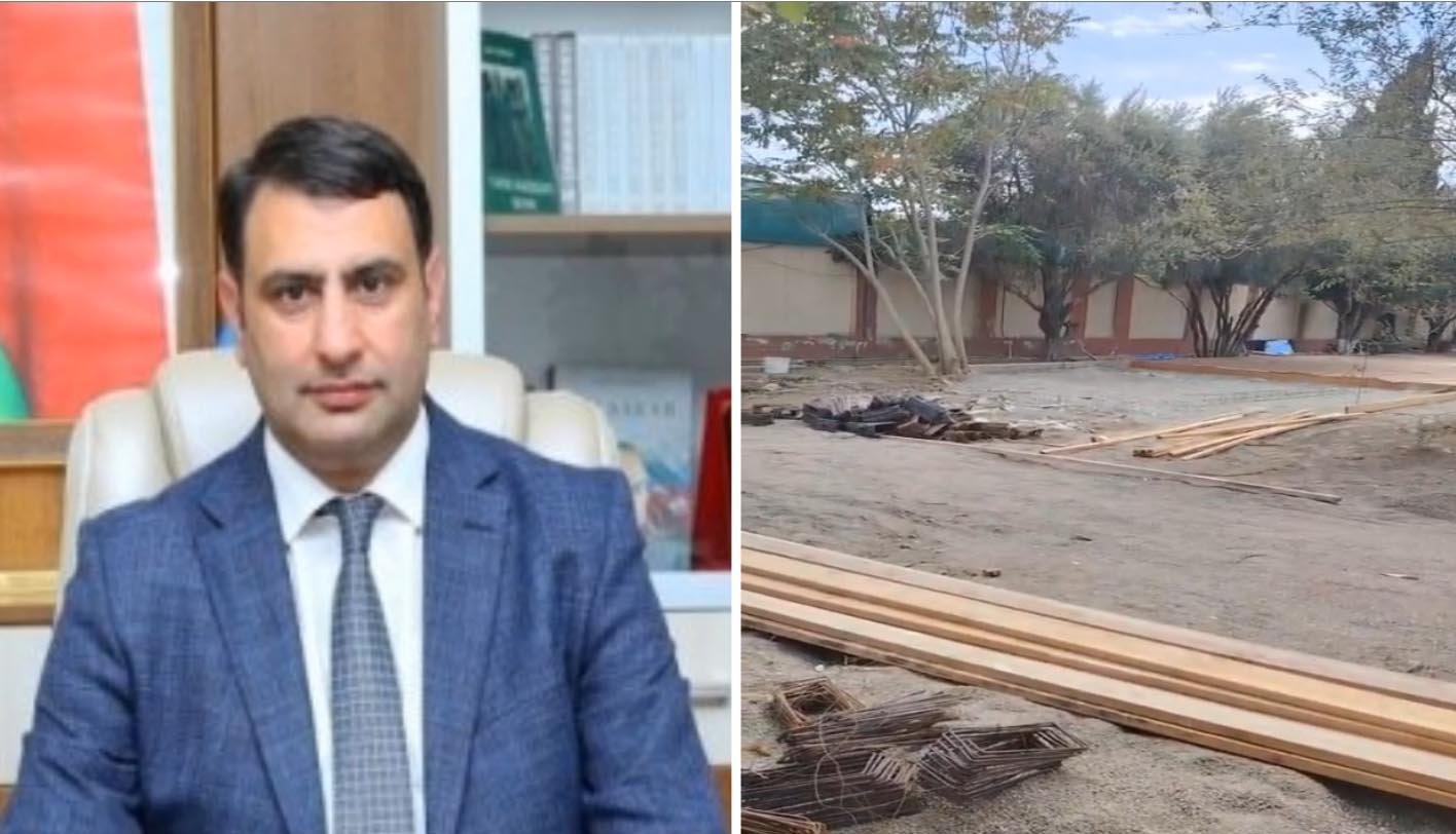 “AL SARAY” restoranın sahibi ağacları kəsdi,yerində qanunsuz tikinti aparır-Videofakt