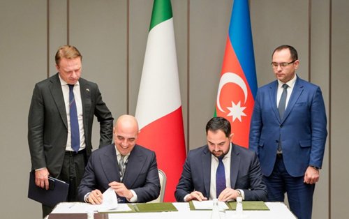 Nazir italiyalı həmkarı ilə görüşdü