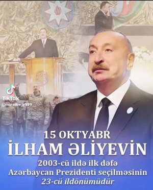 15 Oktyabr Azərbaycan tarixində dövlətçilik iradəsinin və siyasi tariximizin mühüm günlərindən biri kimi yaddaşlarda yaşayır